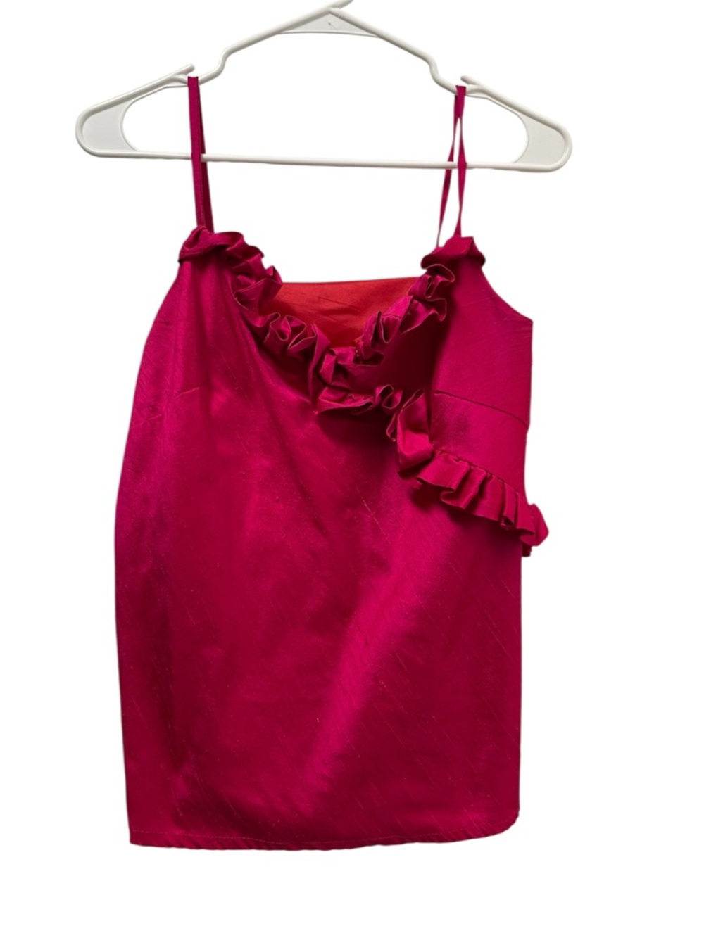 LaRoque Women’s Ruffled Spaghetti-Strap Top Fuschia, S